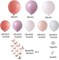 Pink Purple Balloon Arch Garland Kit for Butterfly Birthday Decorations, 167 Pcs Pastel Dusty Pink Lavender Blush Balloons with Butterfly Stickers for Baby Shower Baby in Bloom Wedding Spring Supplies